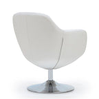 Poltroncina girevole a 360° in similpelle grigia / rossa / bianca / arancione / blu – Posto singolo
