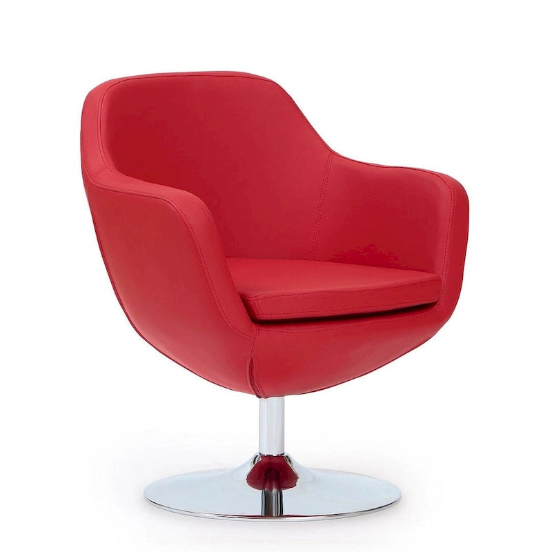 Poltroncina girevole a 360° in similpelle grigia / rossa / bianca / arancione / blu – Posto singolo