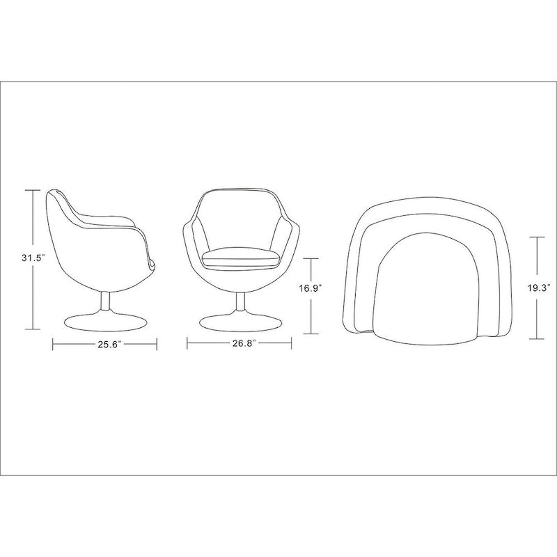Poltroncina girevole a 360° in similpelle grigia / rossa / bianca / arancione / blu – Posto singolo