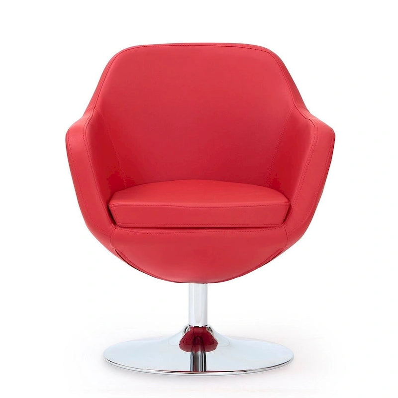 Poltroncina girevole a 360° in similpelle grigia / rossa / bianca / arancione / blu – Posto singolo