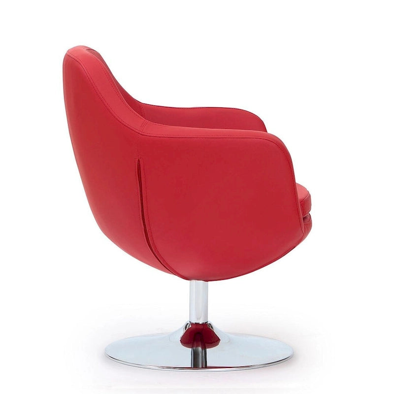 Poltroncina girevole a 360° in similpelle grigia / rossa / bianca / arancione / blu – Posto singolo