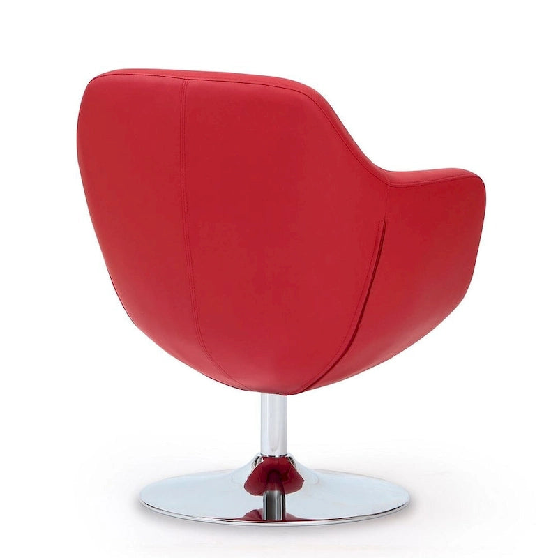 Poltroncina girevole a 360° in similpelle grigia / rossa / bianca / arancione / blu – Posto singolo
