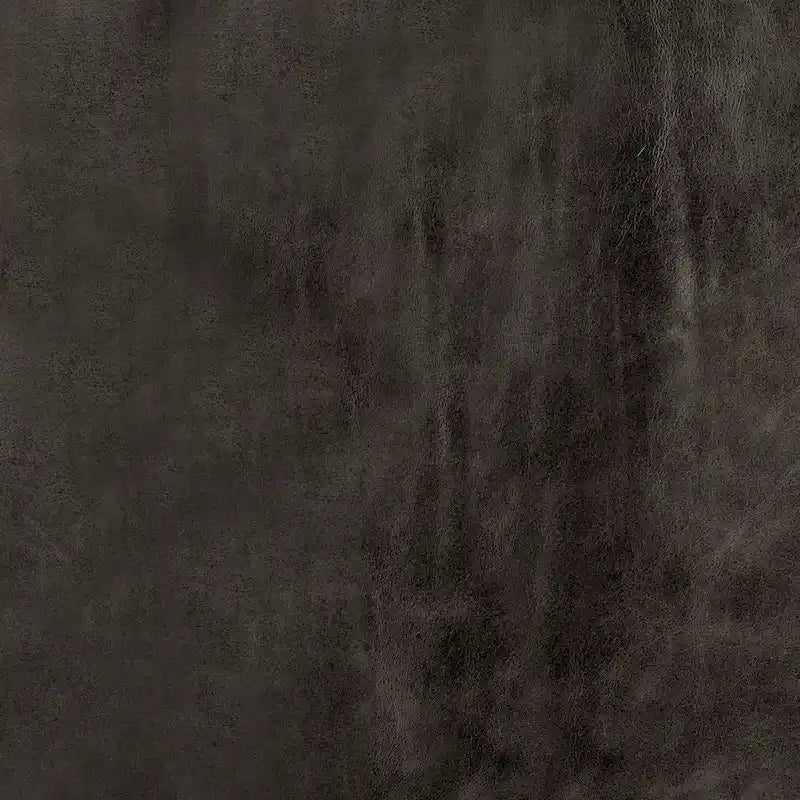 Panca con accenti in pelle marrone e metallo nero, 1 persona