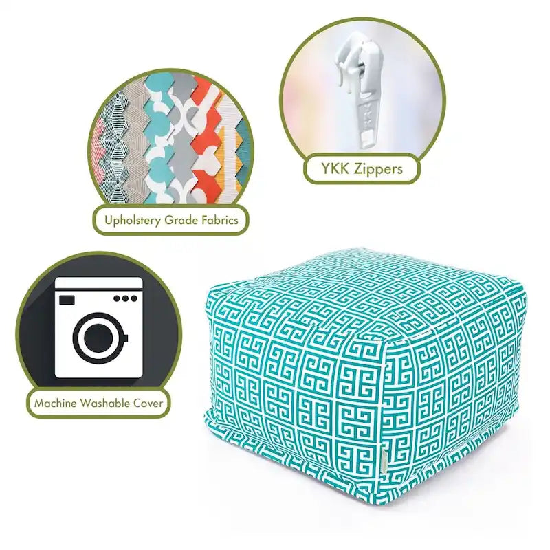 Majestic Home Goods Pouf ottomano da interno/esterno Towers 68,5 cm L x 68,5 cm P x 43 cm A