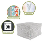 Majestic Home Goods Pouf ottomano da interno/esterno Towers 68,5 cm L x 68,5 cm P x 43 cm A