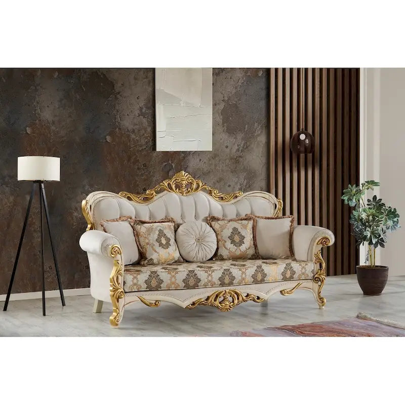 Traditionele moderne mid-century-bank van 90 inch breed