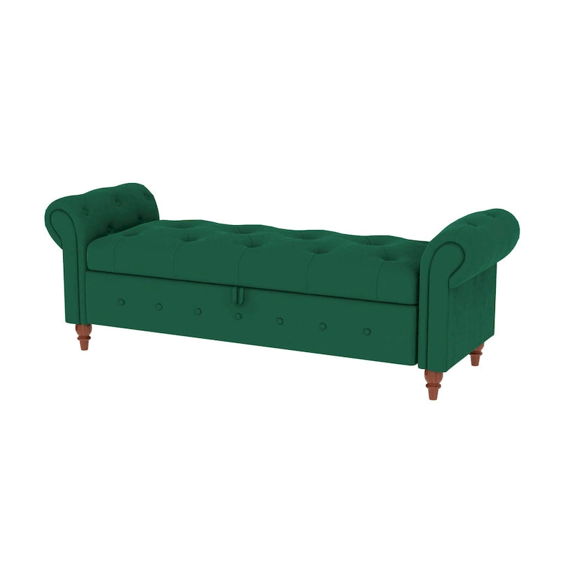 Panca Pouf Contenitore Trapuntata Multicolore con Braccioli Arrotondati – 1 Posto