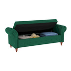 Panca Pouf Contenitore Trapuntata Multicolore con Braccioli Arrotondati – 1 Posto