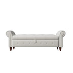 Panca Pouf Contenitore Trapuntata Multicolore con Braccioli Arrotondati – 1 Posto