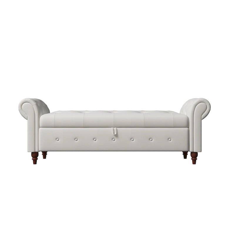 Panca Pouf Contenitore Trapuntata Multicolore con Braccioli Arrotondati – 1 Posto