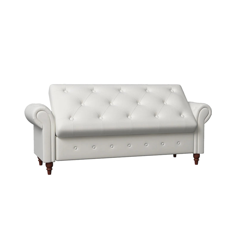 Panca Pouf Contenitore Trapuntata Multicolore con Braccioli Arrotondati – 1 Posto