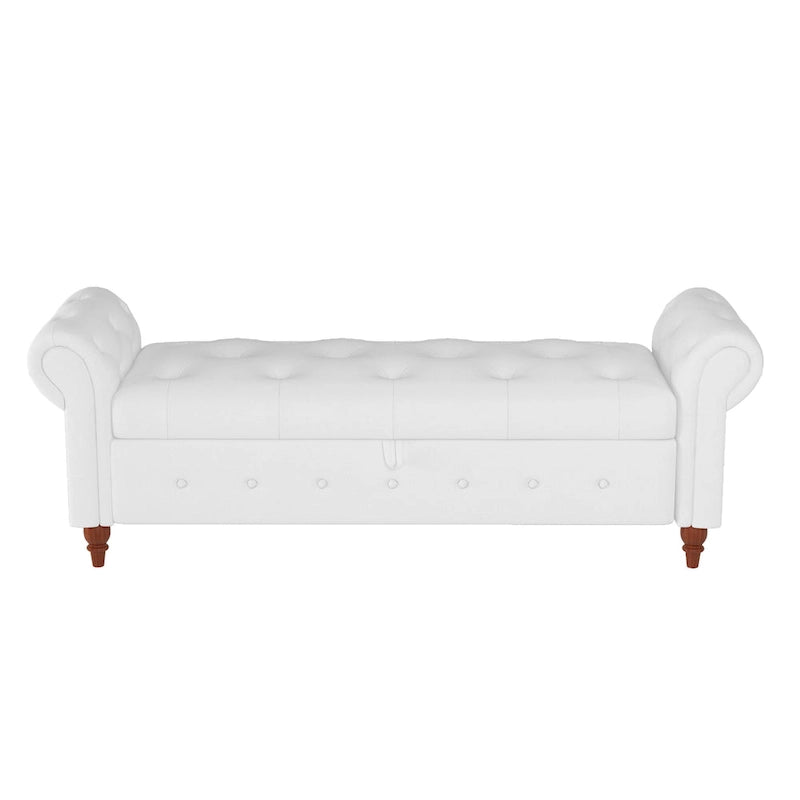 Panca Pouf Contenitore Trapuntata Multicolore con Braccioli Arrotondati – 1 Posto