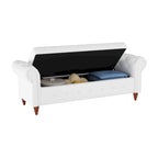 Panca Pouf Contenitore Trapuntata Multicolore con Braccioli Arrotondati – 1 Posto