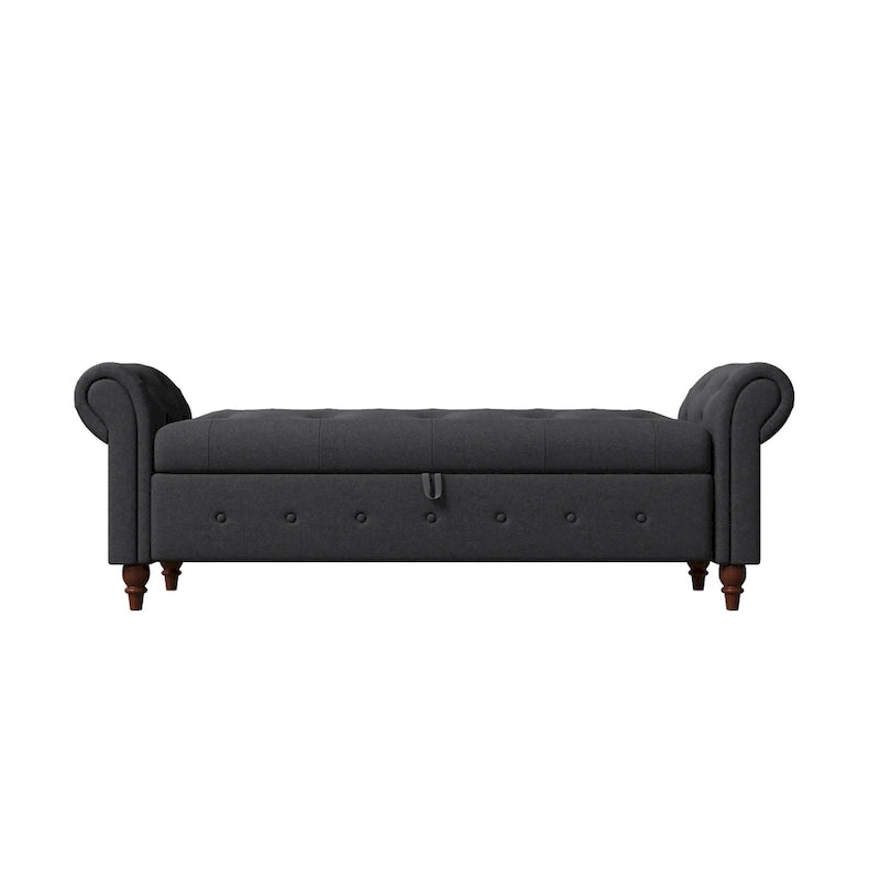 Panca Pouf Contenitore Trapuntata Multicolore con Braccioli Arrotondati – 1 Posto