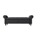 Panca Pouf Contenitore Trapuntata Multicolore con Braccioli Arrotondati – 1 Posto