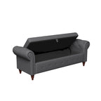 Panca Pouf Contenitore Trapuntata Multicolore con Braccioli Arrotondati – 1 Posto