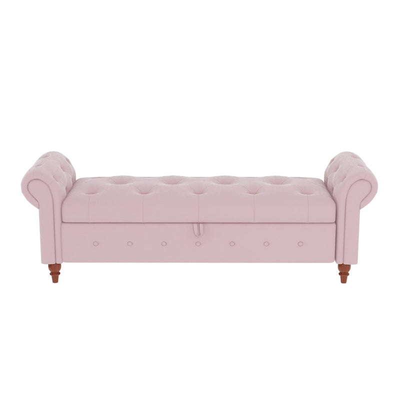 Panca Pouf Contenitore Trapuntata Multicolore con Braccioli Arrotondati – 1 Posto