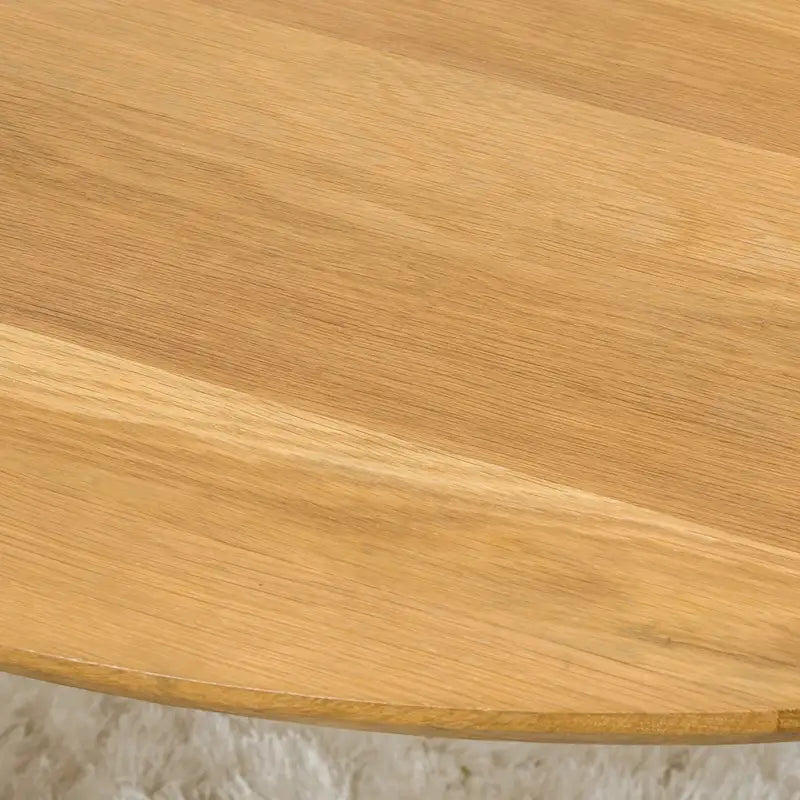 Tavolino da caffè rotondo in legno di acacia naturale, stile mid-century, adatto a 1 ambiente