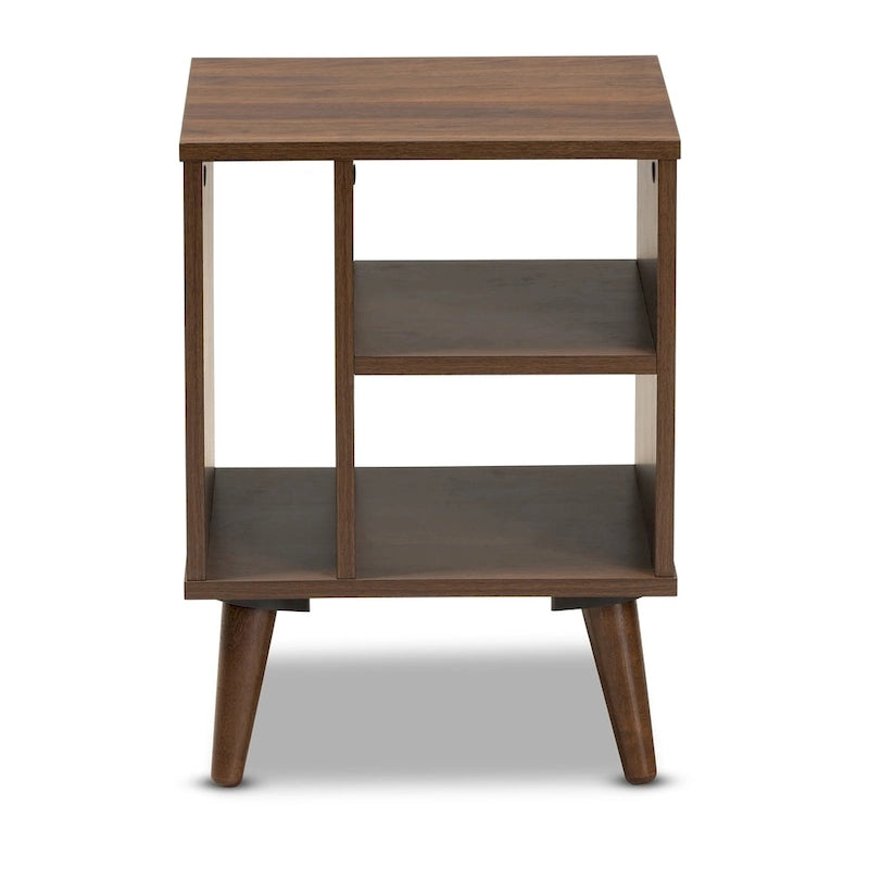 Tavolino a 3 ripiani Walnut, stile moderno, singolo