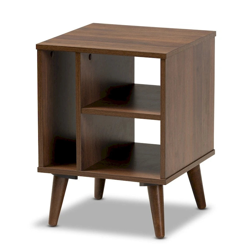 Tavolino a 3 ripiani Walnut, stile moderno, singolo