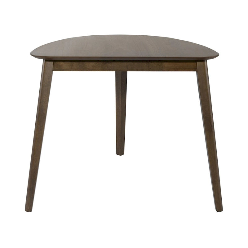 Set tavolo da pranzo triangolare marrone, 4 persone (1 tavolo + 3 sedie)