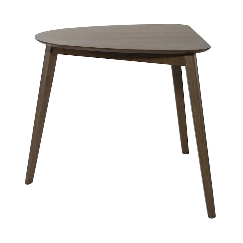 Set tavolo da pranzo triangolare marrone, 4 persone (1 tavolo + 3 sedie)