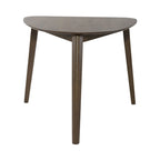 Set tavolo da pranzo triangolare marrone, 4 persone (1 tavolo + 3 sedie)
