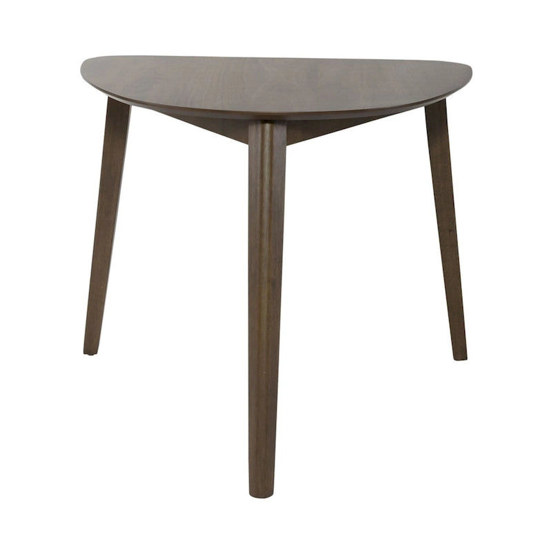 Set tavolo da pranzo triangolare marrone, 4 persone (1 tavolo + 3 sedie)