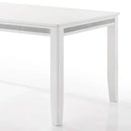 Set da pranzo 7 pezzi bianco e azzurro, 6 posti
