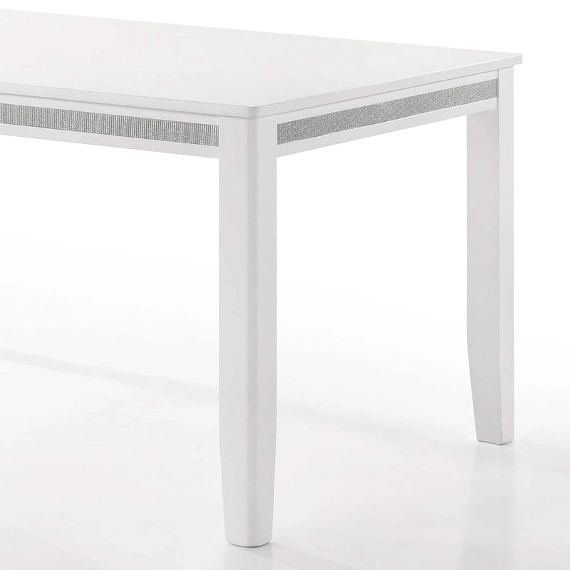Set da pranzo 7 pezzi bianco e azzurro, 6 posti
