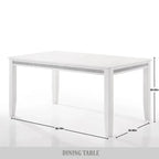 Set da pranzo 7 pezzi bianco e azzurro, 6 posti