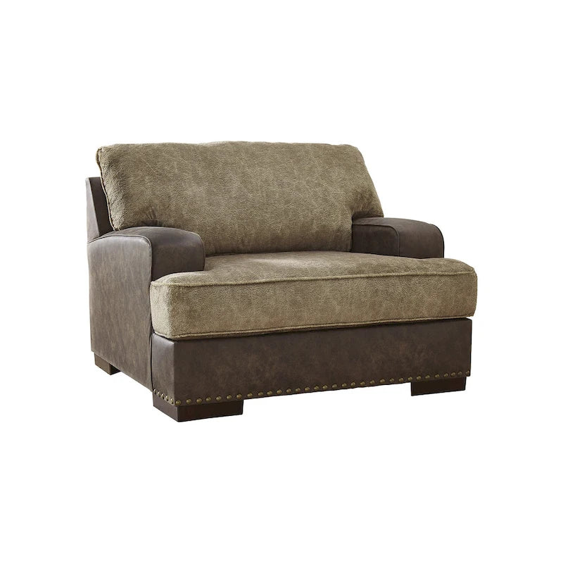 Poltrona accent tufted bicolore color cioccolato, 1 posto – 49L x 44P x 40A