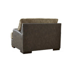 Poltrona accent tufted bicolore color cioccolato, 1 posto – 49L x 44P x 40A