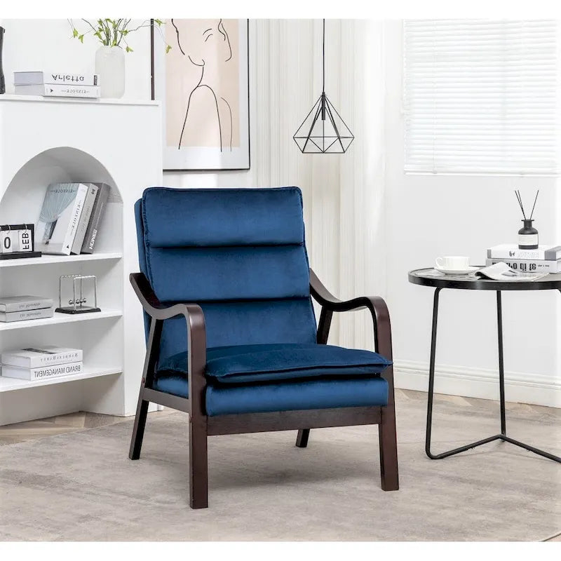 Poltrona singola in velluto rosa / grigio / nero / blu scuro – Stile Mid-Century