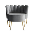 Poltrona accent in velluto multicolore con pouf, seduta singola