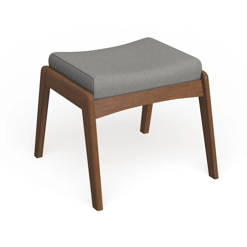 Pouf imbottito Carson Carrington Forssa in noce, stile Mid-century