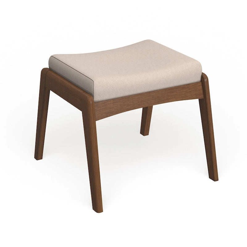 Pouf imbottito Carson Carrington Forssa in noce, stile Mid-century