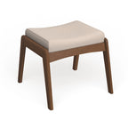 Pouf imbottito Carson Carrington Forssa in noce, stile Mid-century