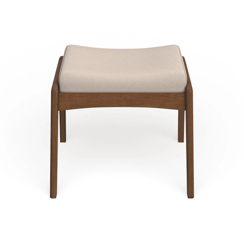 Pouf imbottito Carson Carrington Forssa in noce, stile Mid-century