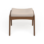 Pouf imbottito Carson Carrington Forssa in noce, stile Mid-century