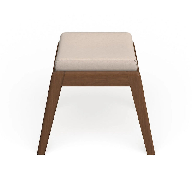 Pouf imbottito Carson Carrington Forssa in noce, stile Mid-century