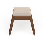 Pouf imbottito Carson Carrington Forssa in noce, stile Mid-century