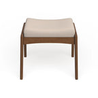 Pouf imbottito Carson Carrington Forssa in noce, stile Mid-century