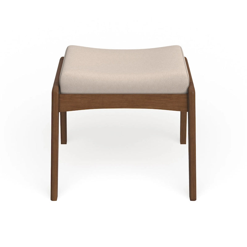 Pouf imbottito Carson Carrington Forssa in noce, stile Mid-century