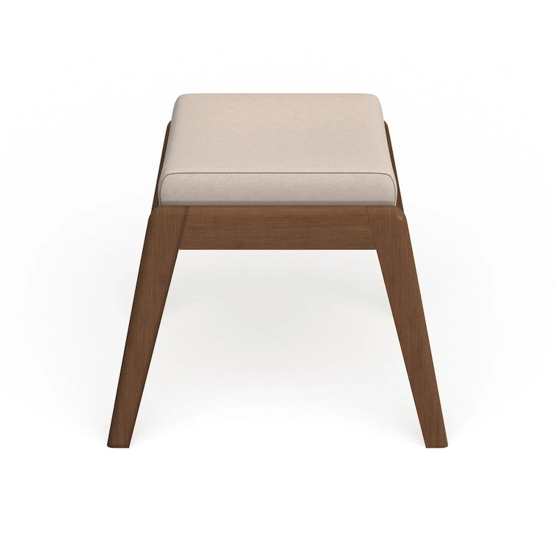 Pouf imbottito Carson Carrington Forssa in noce, stile Mid-century