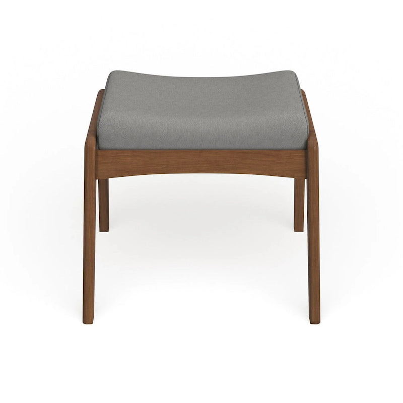 Pouf imbottito Carson Carrington Forssa in noce, stile Mid-century