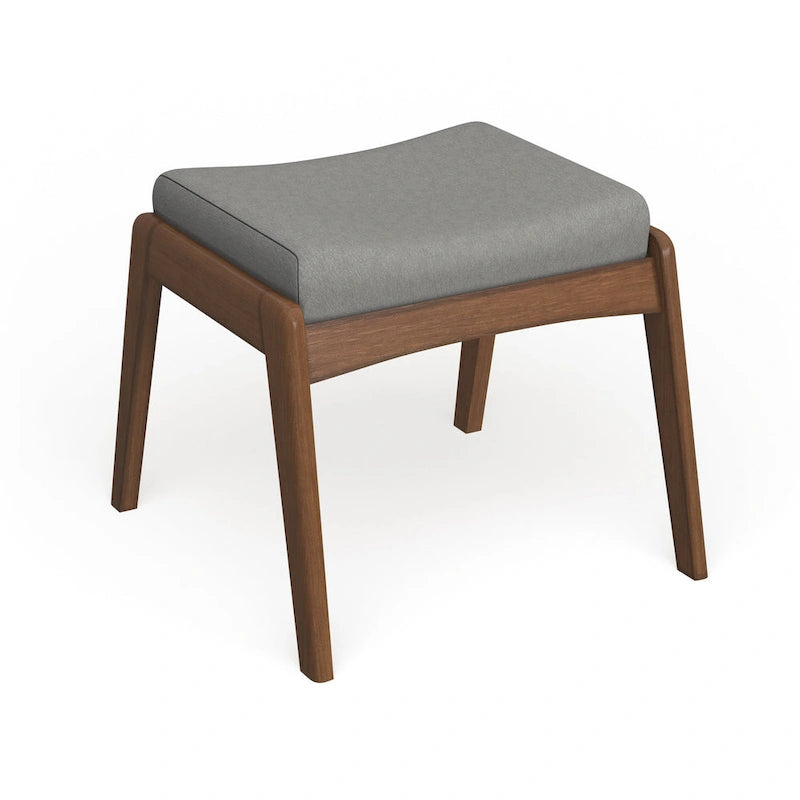 Pouf imbottito Carson Carrington Forssa in noce, stile Mid-century