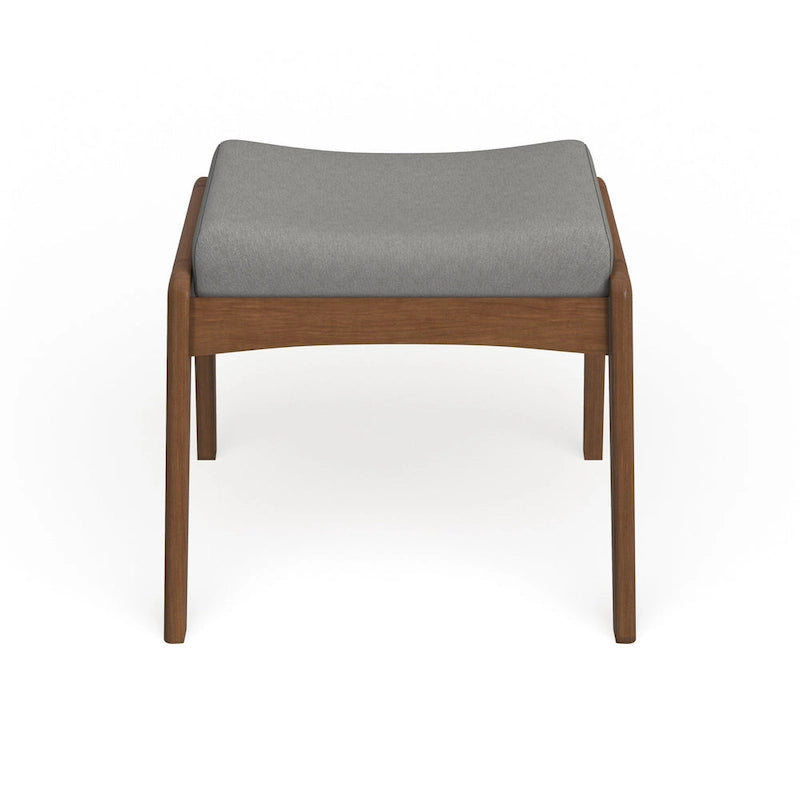 Pouf imbottito Carson Carrington Forssa in noce, stile Mid-century