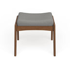 Pouf imbottito Carson Carrington Forssa in noce, stile Mid-century