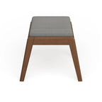 Pouf imbottito Carson Carrington Forssa in noce, stile Mid-century